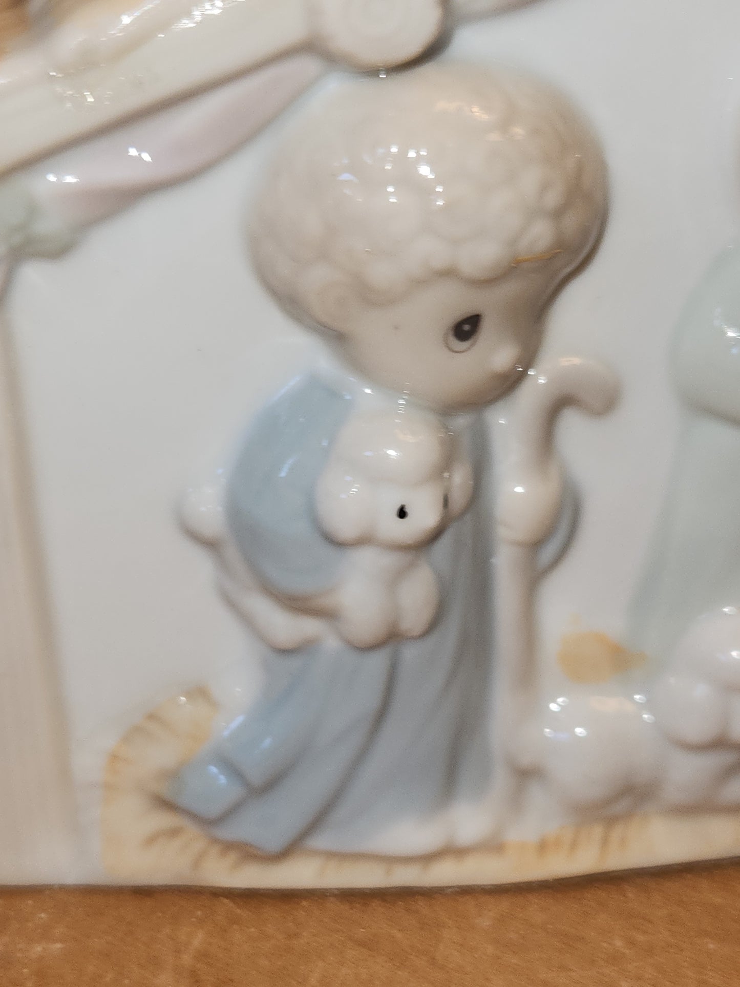 Vintage Precious Moments Porcelain Nightlight Nativity Scene with Light That Works 1992 na7