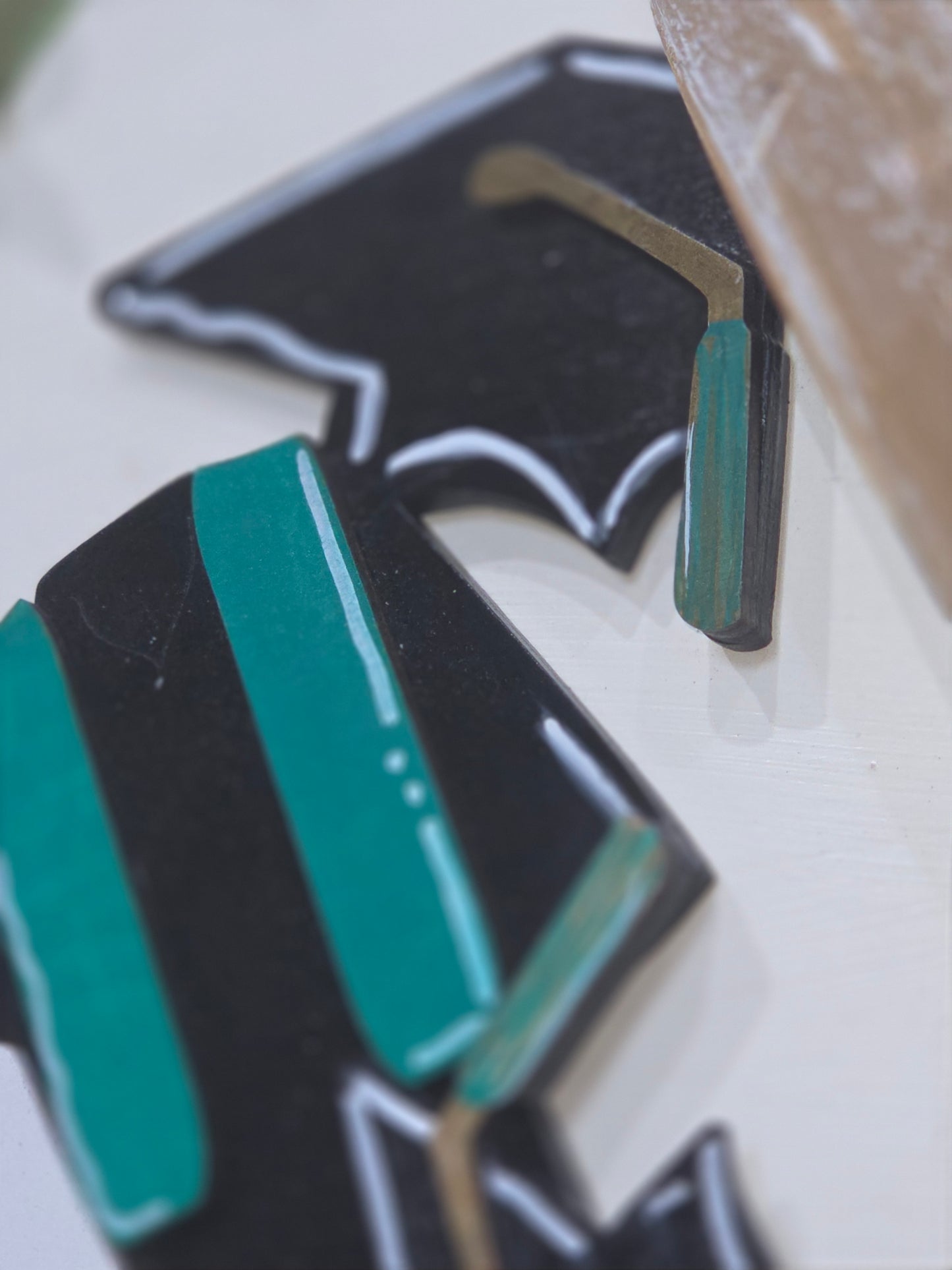 Graduation Black Green Gold Insert for Interchangeable Pot Spilling Door Sign *Sign Sold Seperately*
