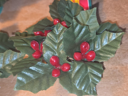 Vintage Joybrite Christmas Mini Candle Rings Holly Berries Lot of 6 New Old Stock (Copy)