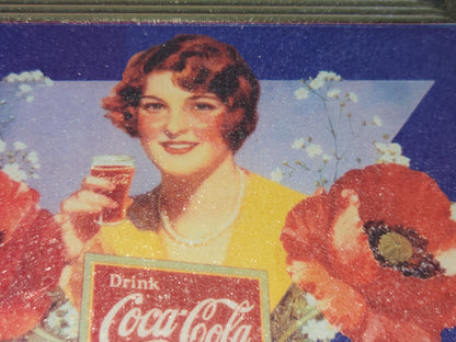 Vintage Tin Coca-Cola blue Drink Coca-Cola Pam Renfroe 1997 cct80