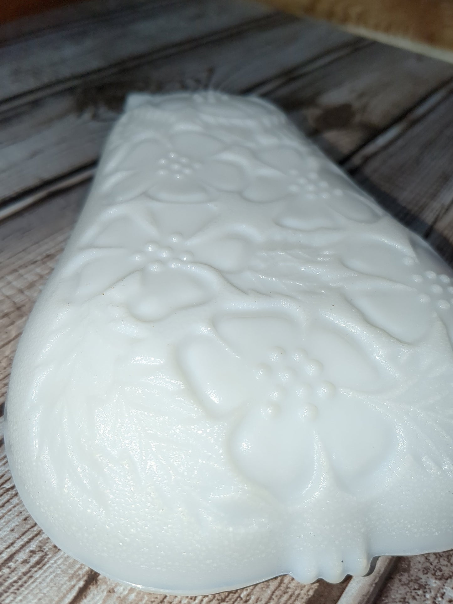 Vintage Hazel Atlas Milk Glass Pear Shaped Candy Dish, Fruit and Floral Pattern mg7