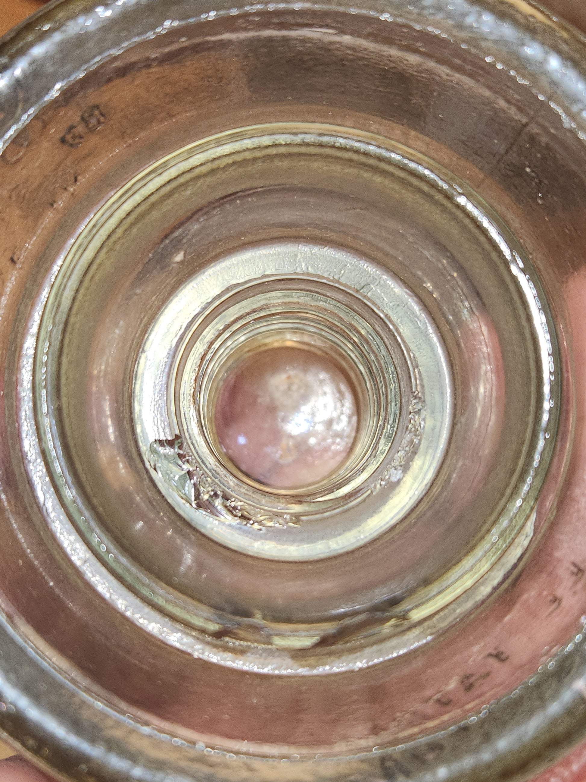 Vintage Whitall Tatum #4 Clear Glass Insulator wh8