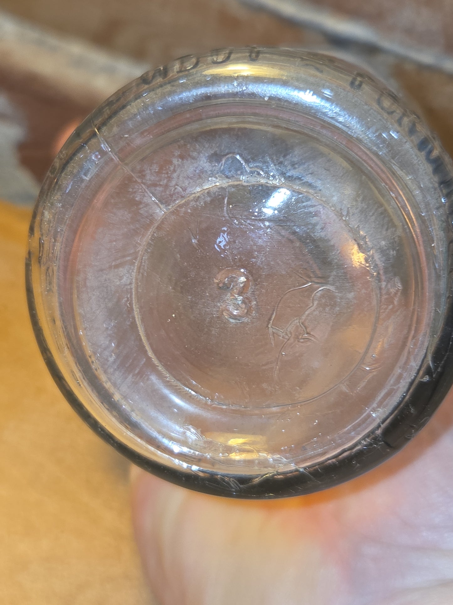 Vintage Medicine Bottle Amboy Formaldehyde Cleveland Perth Clear Glass vmb02