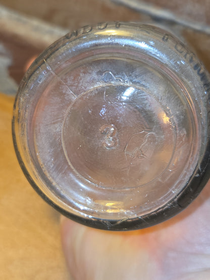 Vintage Medicine Bottle Amboy Formaldehyde Cleveland Perth Clear Glass vmb02
