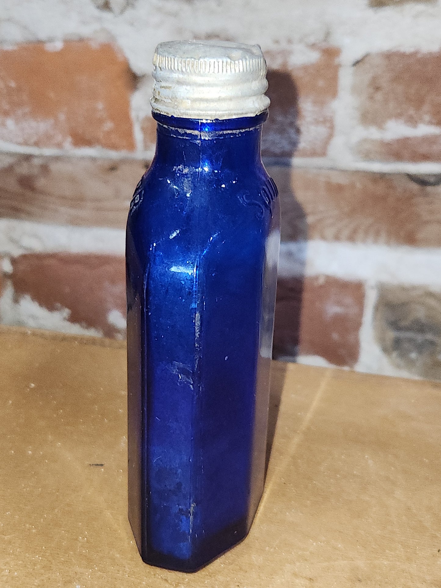 Vintage Medicine Bottle Squibb and Sons Cobalt Blue Glass. Pat. June 30, 1925 vb9