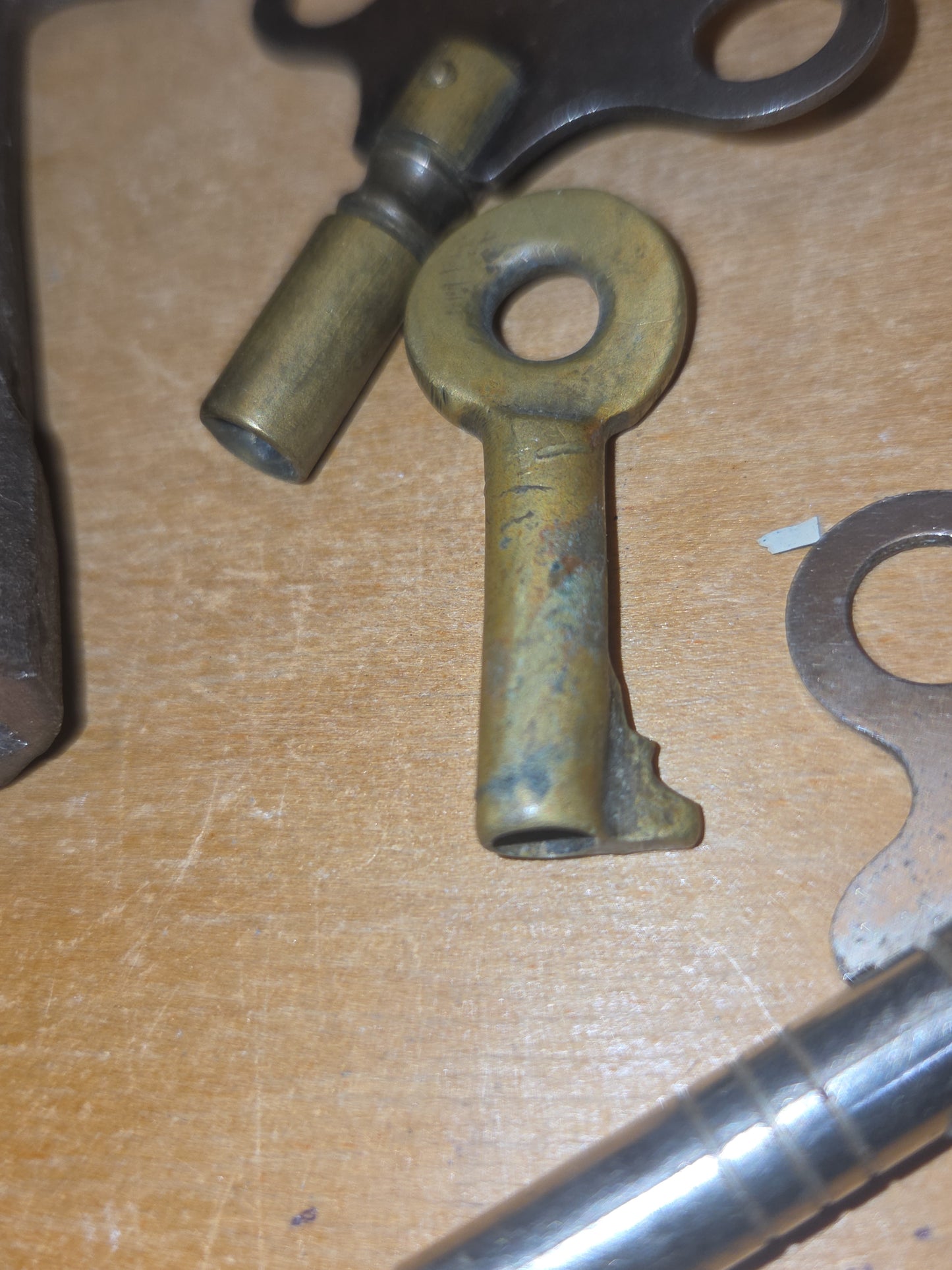 Vintage Keys Set of 8 Clock Winding Skeleton Brass West Germany