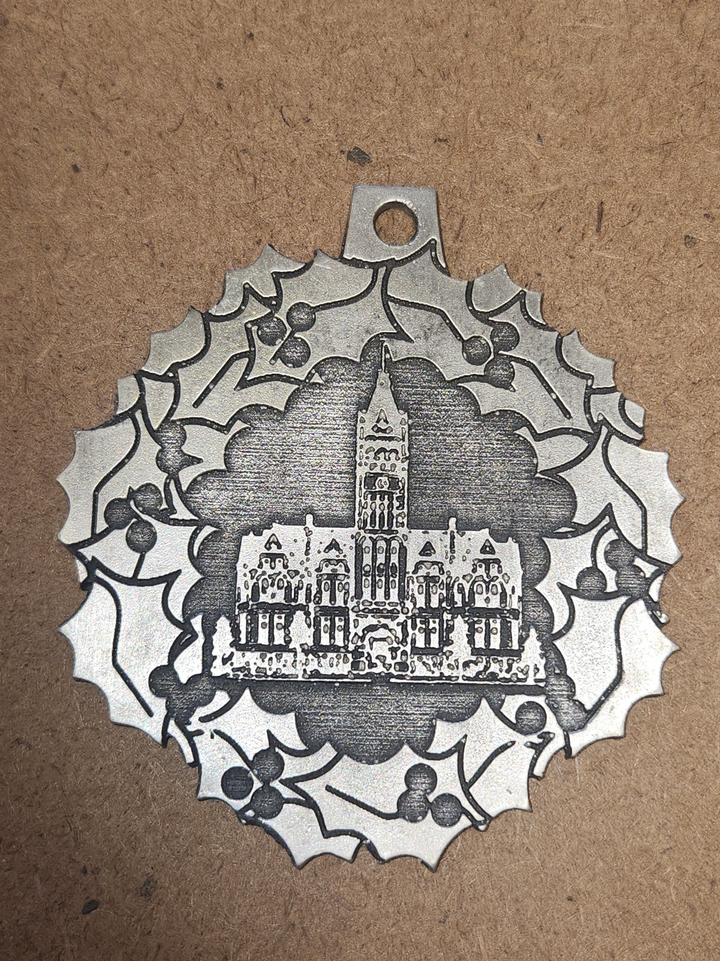 Pewter Ornamanet Fillmore County Courthouse Fillmore County Nebraska First in a Series of Nine #426/500 Dated 1995