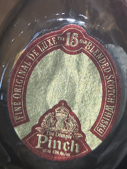 Vintage Liquor Bottle Dimple Pinch Scotch Whiskey EMPTY No Box vl97