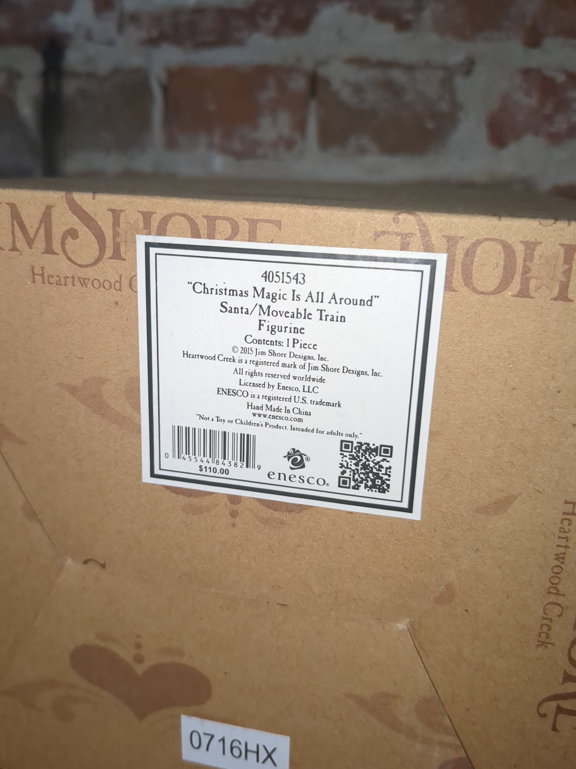Jim Shore 4051543 Christmas Magic Is All Around Santa with Moveable Train with box 2015