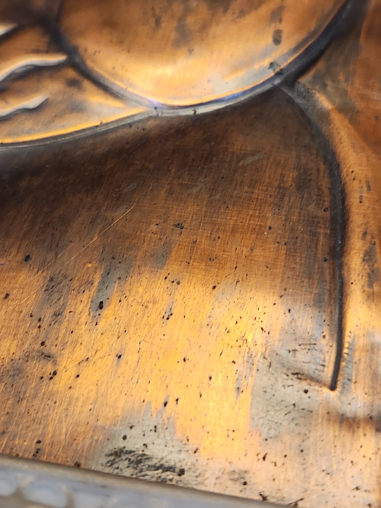 Vintage Embossed Copper Horse Relief sc7