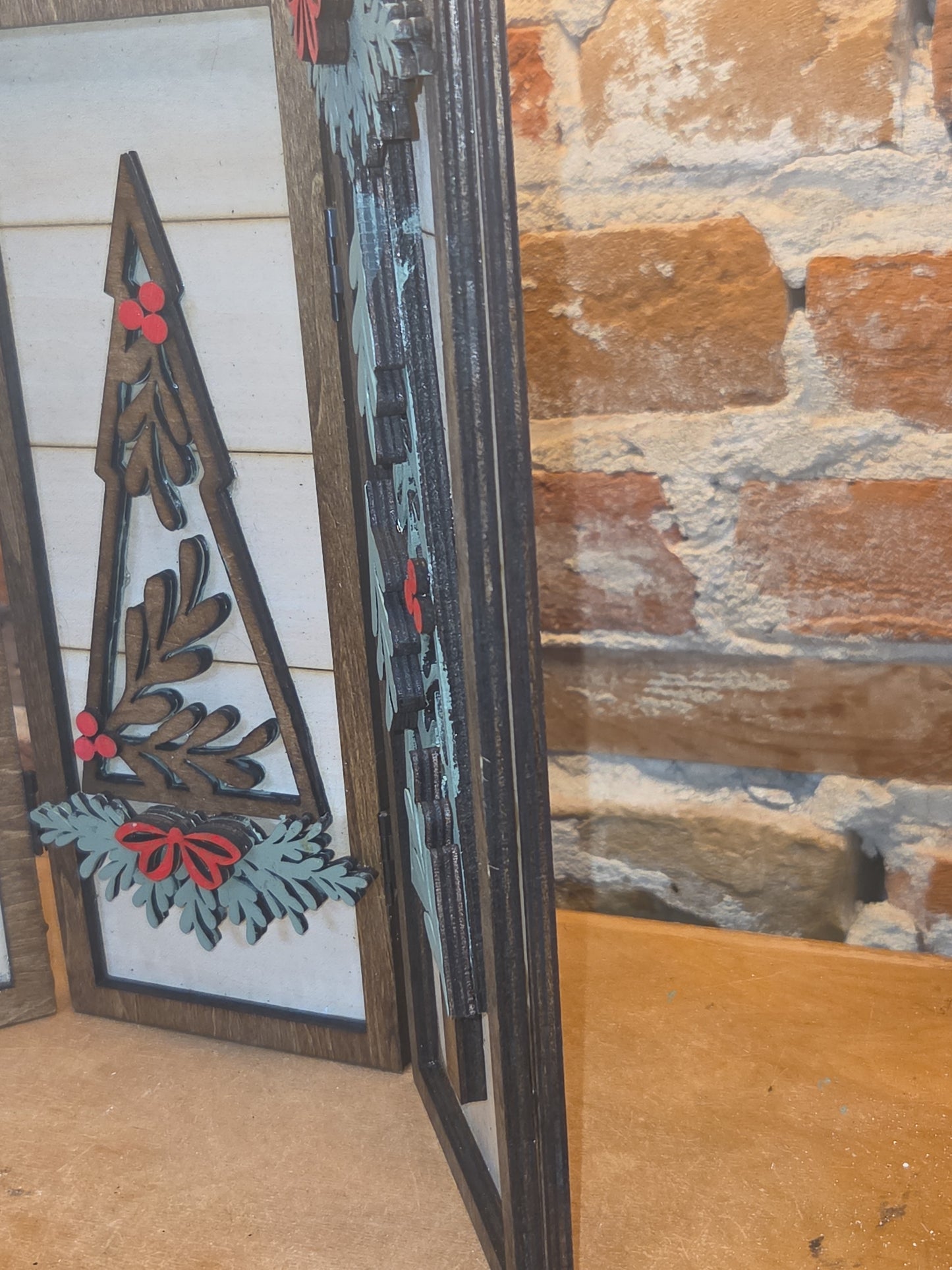 Trio Frame Decor Christmas Trees 10 1/2" tt74