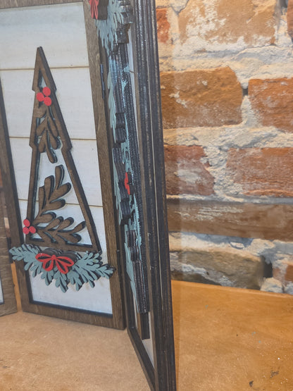 Trio Frame Decor Christmas Trees 10 1/2" tt74