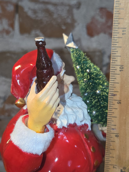 Vintage Coca-Cola Department 56 75th Anniversary Santa Holding Tree and Coke 2006 sf04