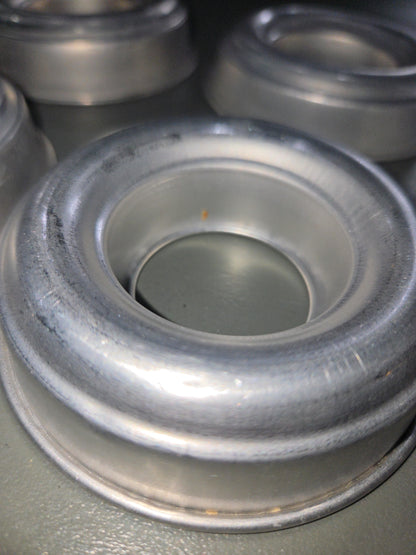 Vintage Aluminum Mini Round Ring Molds Cake, Jello, Desserts Set of 6 AS IS 3.5” bt8