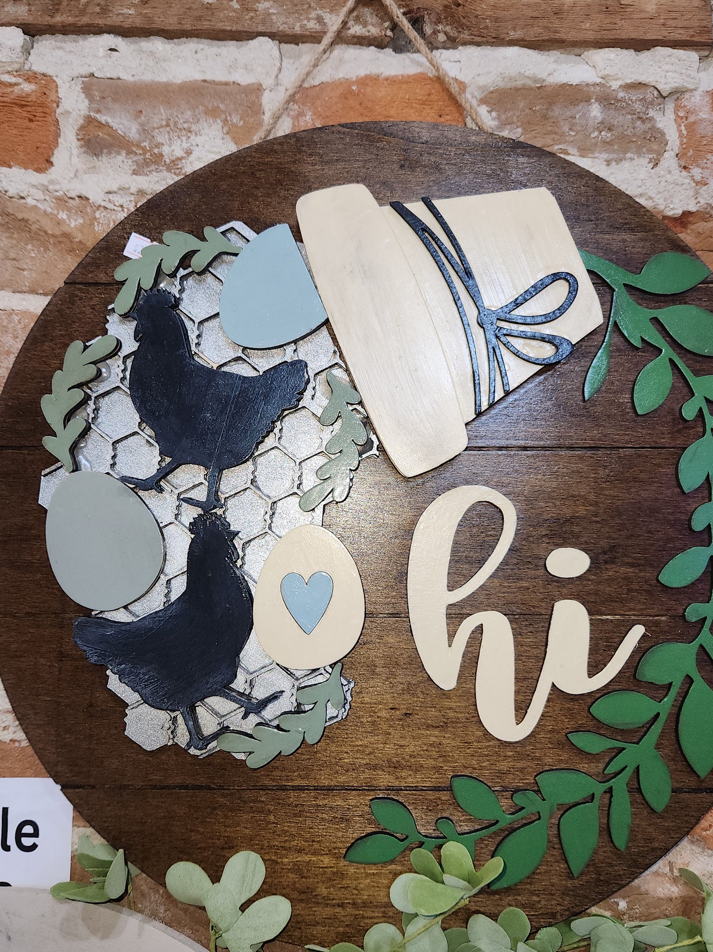 Chicken and Chicken Wire Insert for Interchangeable Pot Spilling Door Sign *Sign Sold Seperately* pi37
