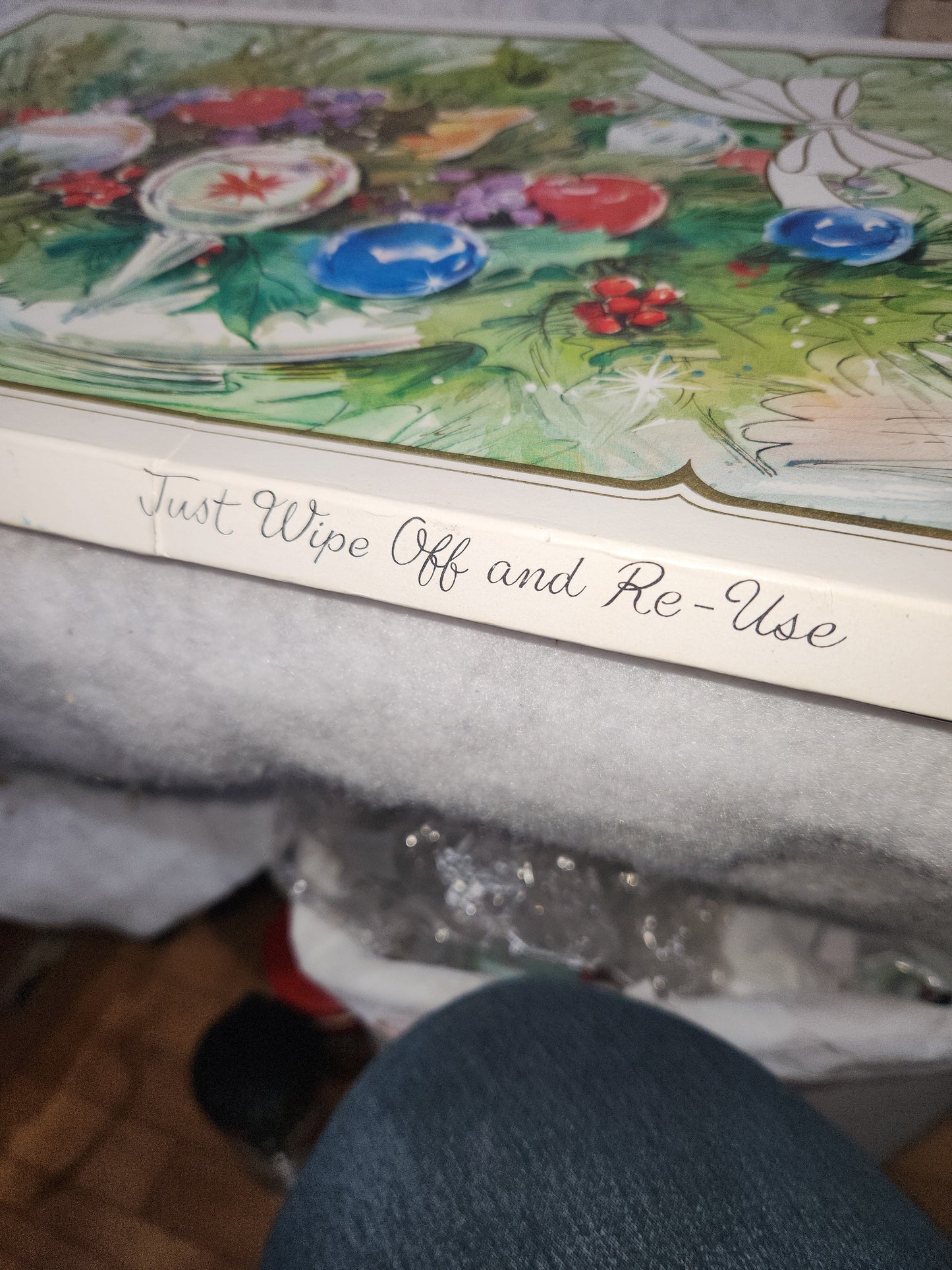 Vintage Christmas Place Mats Lot Of 6 Wipe Off and Re-Use 3 G. Galian Designs