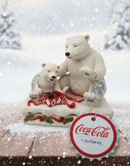 Coca-Cola Coke Jim Shore Polar Bear and child "Holiday Treat" item 6003597 cc203