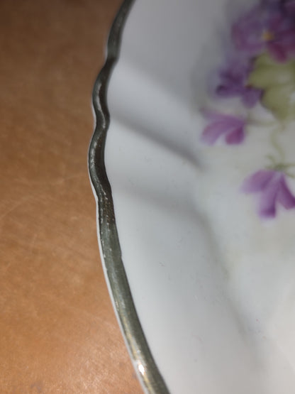 Vintage Lefton China Hand Painted Crescent Beside the Plate Tray G5