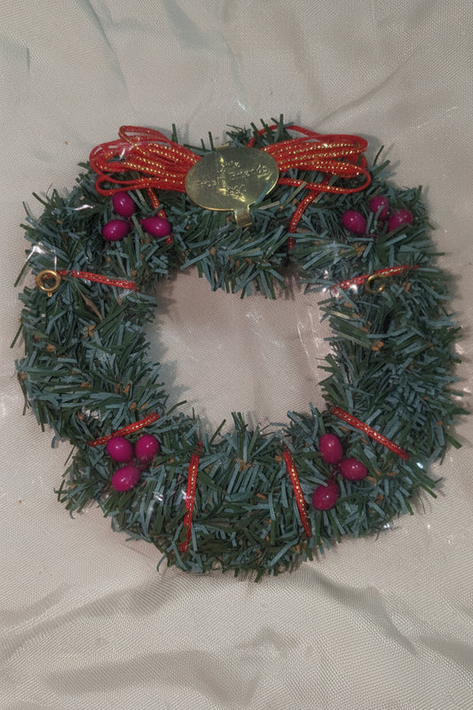 Vintage Hallmark Keepsake Ornament Little Frosty Friends Memory Wreath 1990 No Ornaments Included
