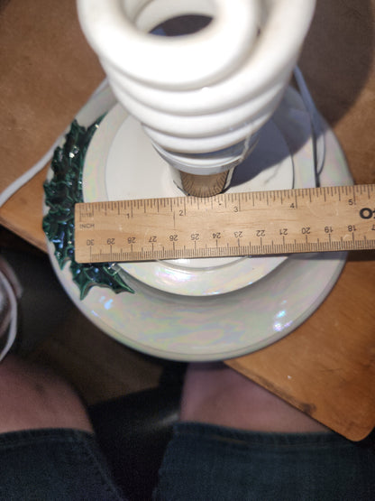 Vintage Ceramic Christmas Tree Base 1970s Iridescent Pearl NOTE: Base only