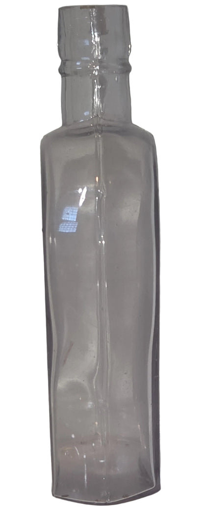 Vintage Liquor Bottle Light Amethyst Coffin Shaped Whiskey Flask