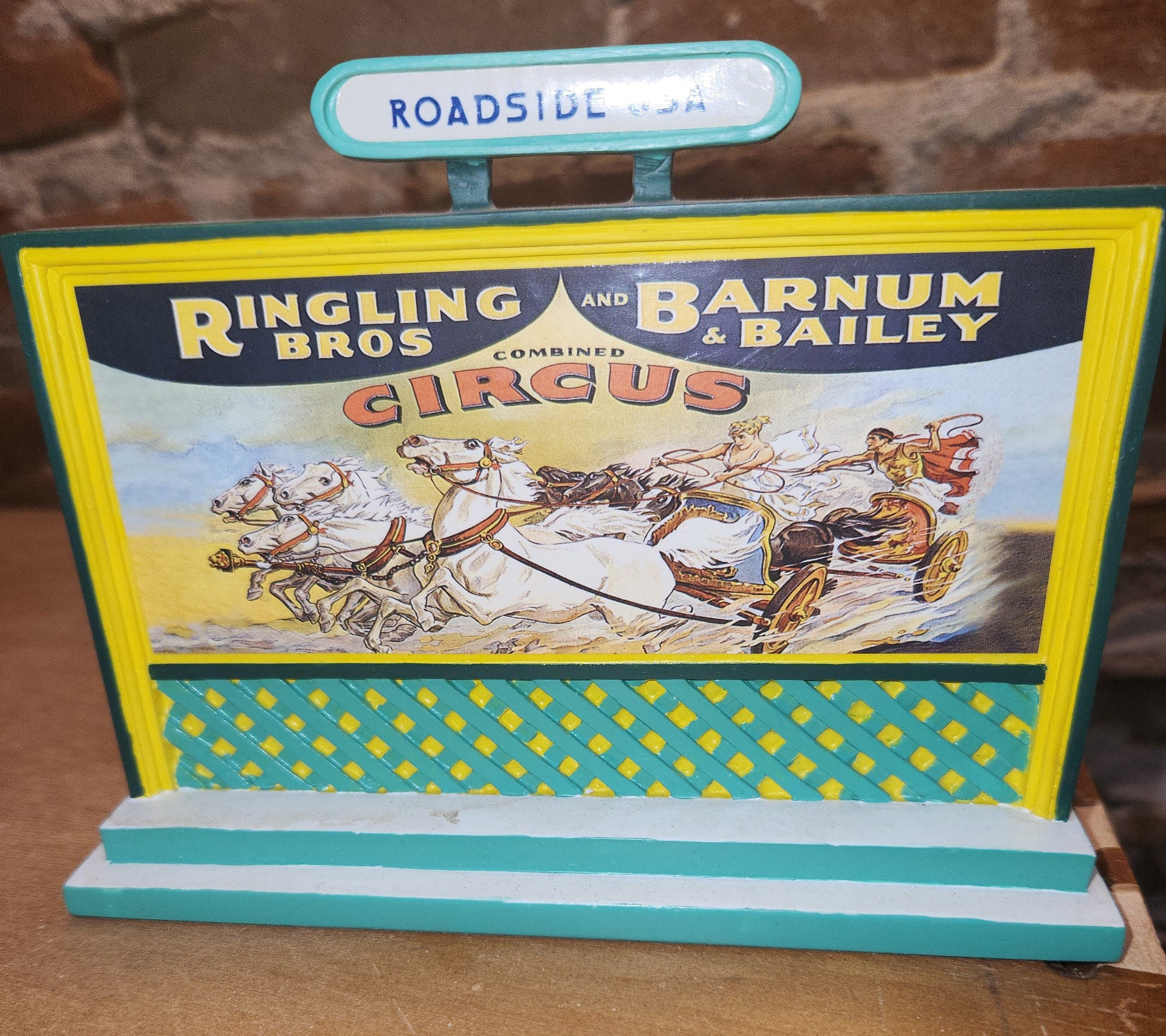 Vintage Lefton Roadside USA Billboards Ringling Brothers Barnum & Bailey Horse & Wagon #10517 1996 bb8