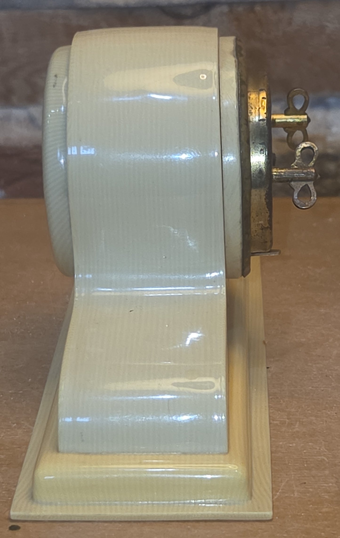 Vintage Celluloid Dresser Clock Victorian