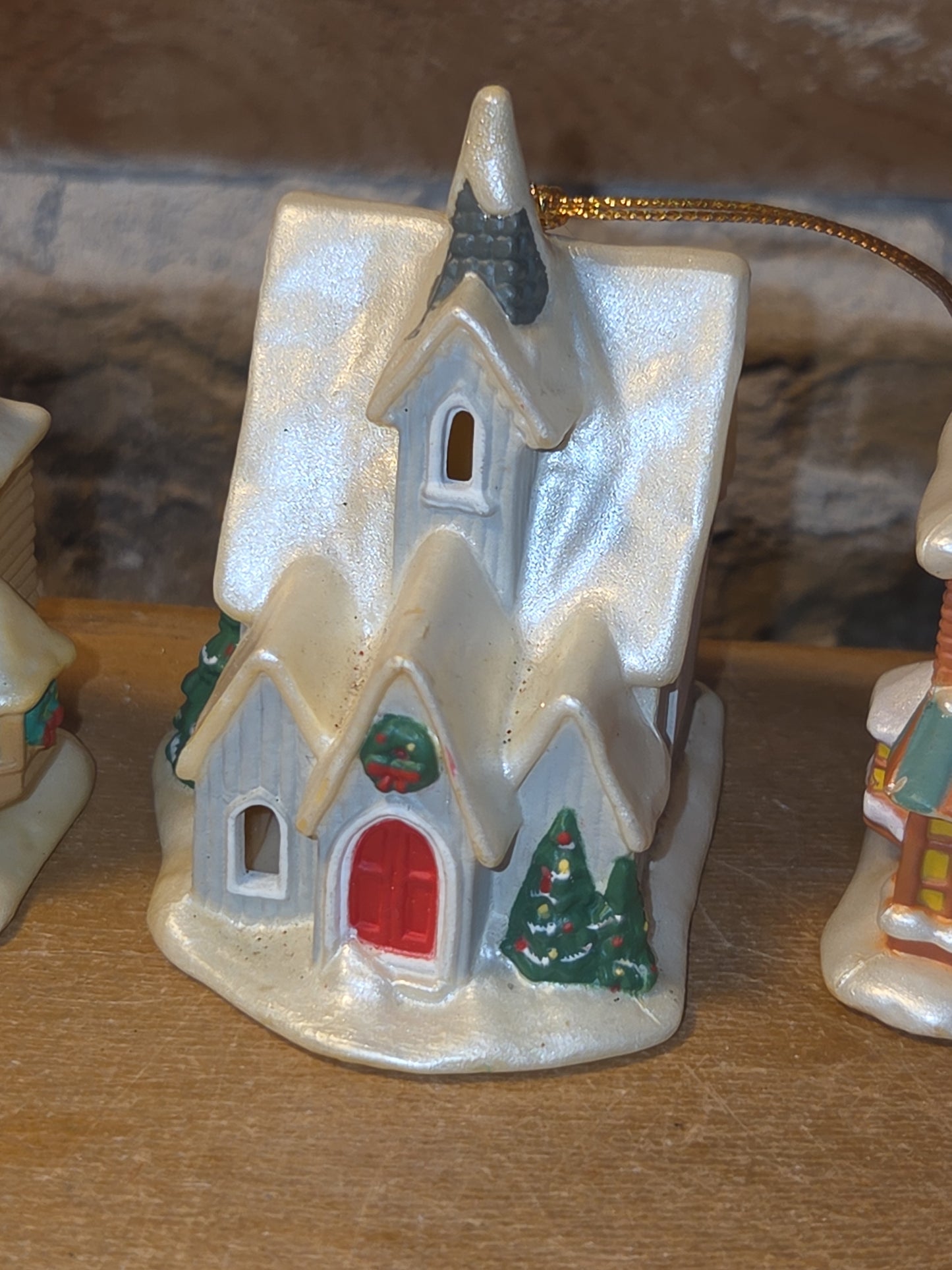 Vintage Village Light Covers House Church Toy Shoppe Plastic