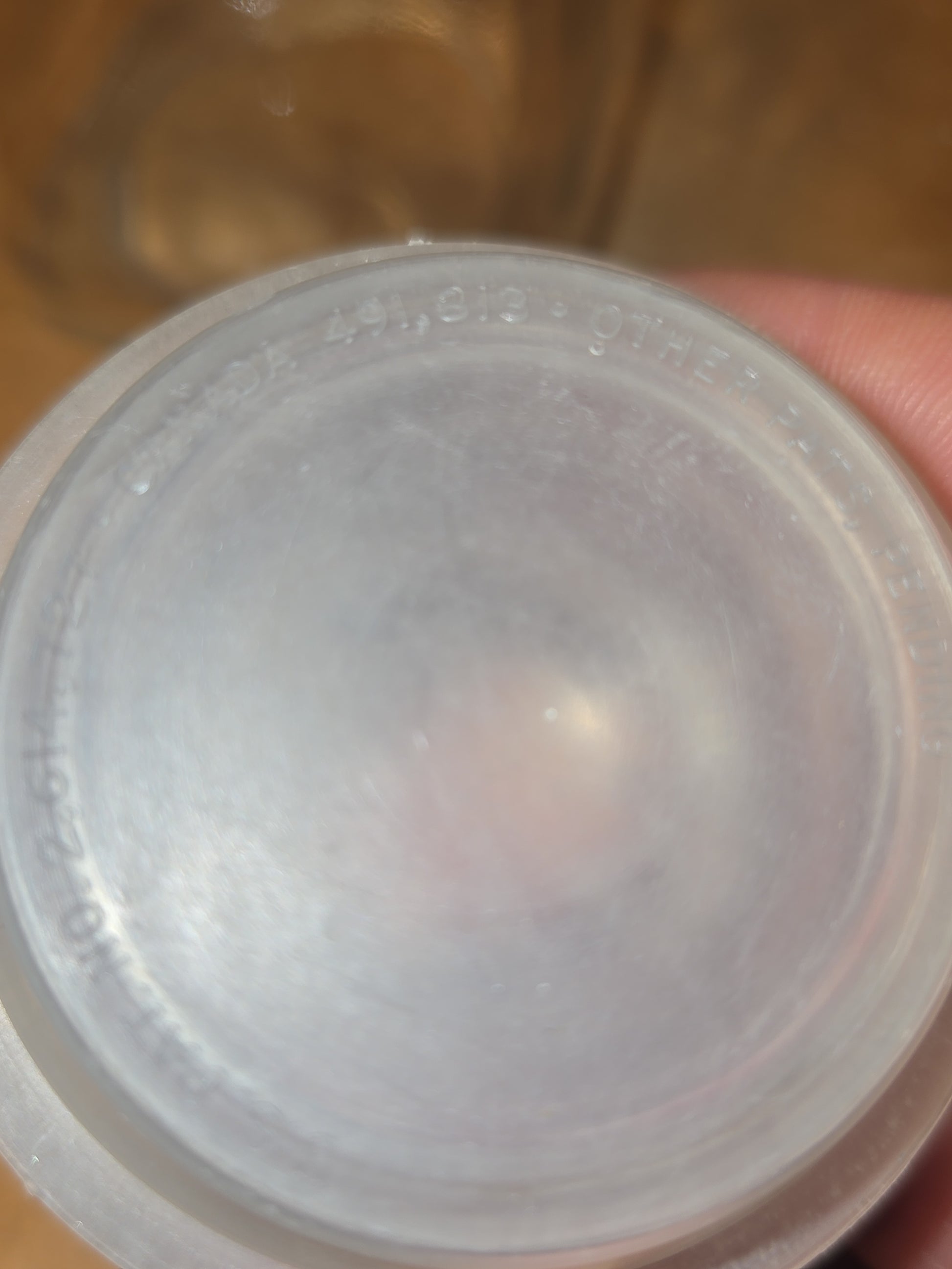 Vintage Clear Glass Square Canister with Sunburst Lid 2 1/2" square sj1