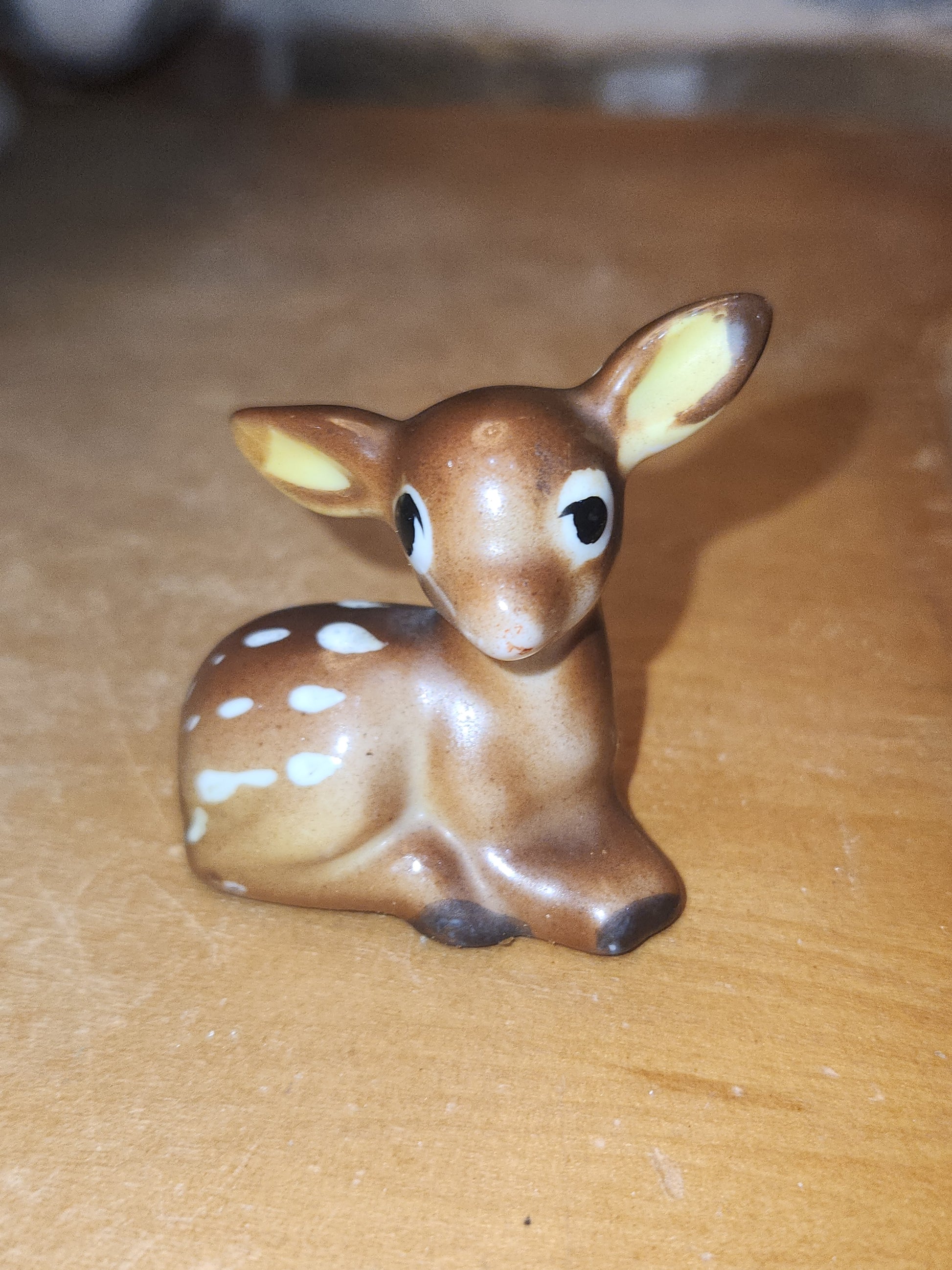 Vintage Ceramic Deer Fawn Calf Figure Japan df6