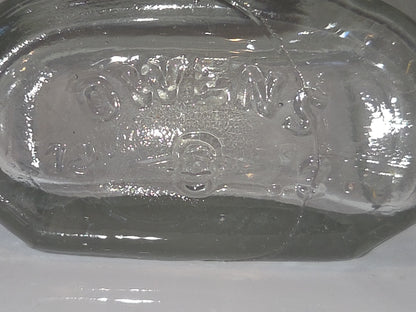 Vintage Glass Medicine Bottles Clear Embossed 3ii and 3 iv Set of 3 bottles Owens Early 1920s vmb65