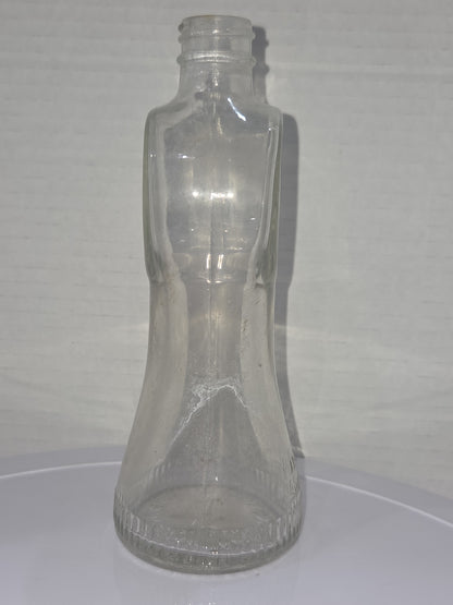 Vintage Empty Marrow's Mar-O-Oil Clear Glass Shampoo Bottle Chicago Ill No Cap vb44