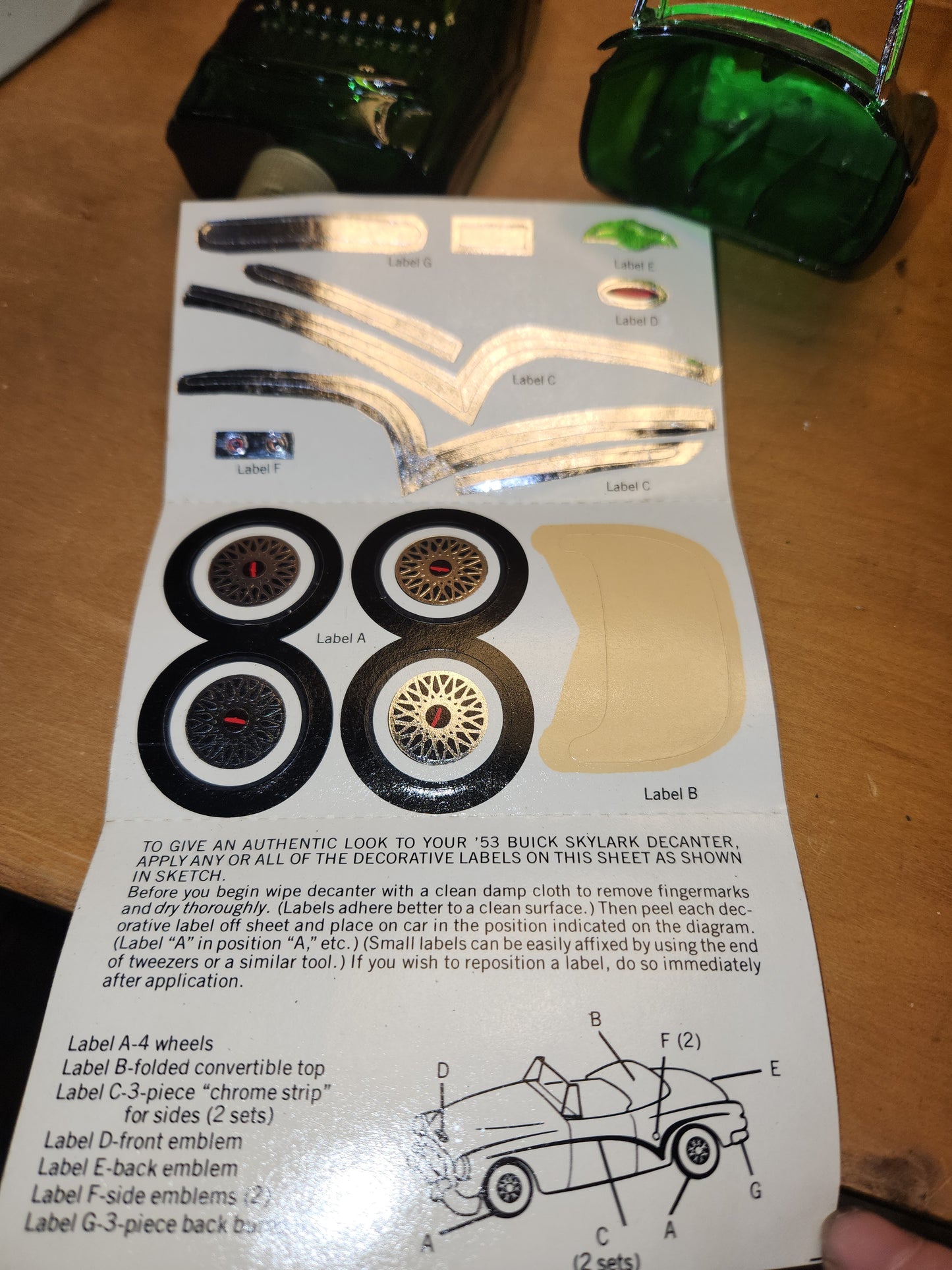 Vintage Avon 1953 Buick Skylark Clint After Shave With Unused Stickers and Original Box CLEARANCE av489