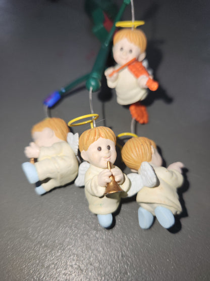 Vintage Noma OrnaMotion Rotating Christmas Ornament Heavenly Angels 1989 No Box