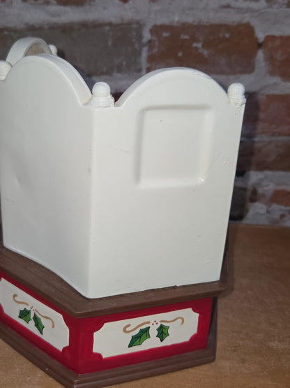Vintage Ceramic December 26th Dancing Santa Mrs Claus made from Scioto Molds 1983 AS IS No Music Box