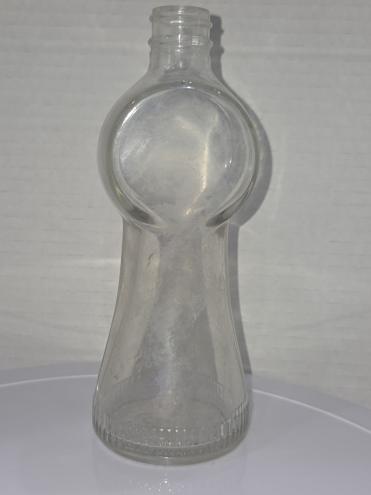 Vintage Empty Marrow's Mar-O-Oil Clear Glass Shampoo Bottle Chicago Ill No Cap vb44