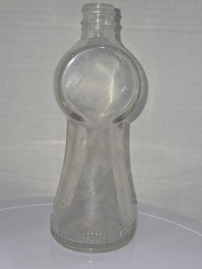 Vintage Empty Marrow's Mar-O-Oil Clear Glass Shampoo Bottle Chicago Ill No Cap vb44