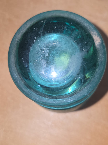 Vintage Insulator Hemingray 10 Teal Glass Made in U.S.A. H610t