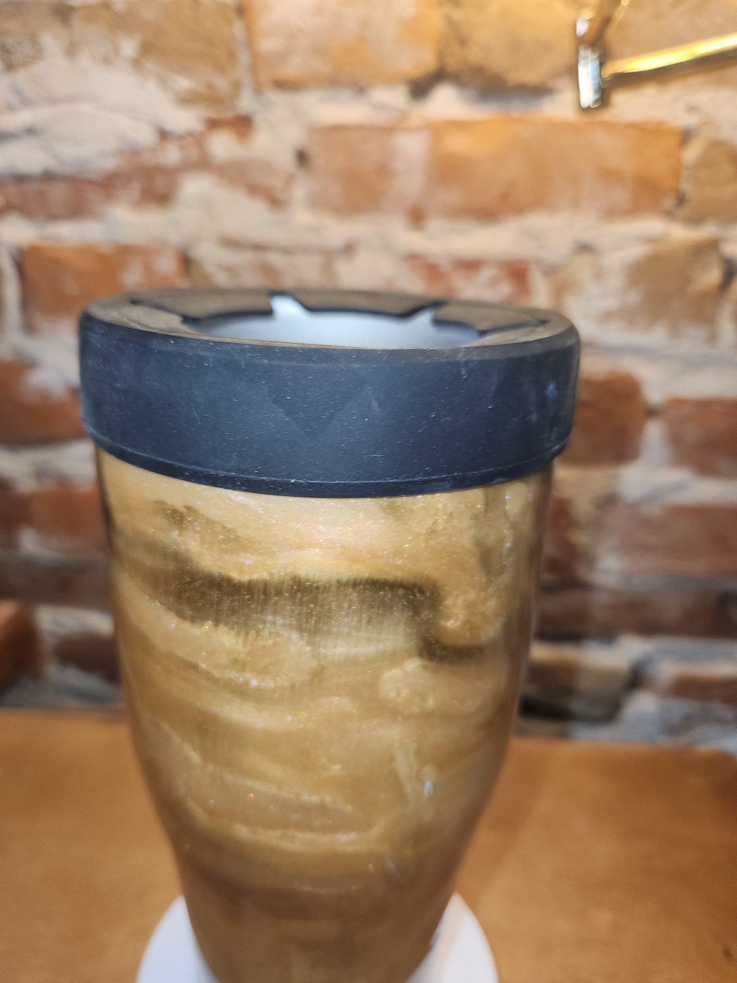 32 oz Stainless Steel Insulated Tumbler with Tumbler Lid and Ring to hold Coffee Cup from Coffee Shop AS IS CLEARANCE ct7