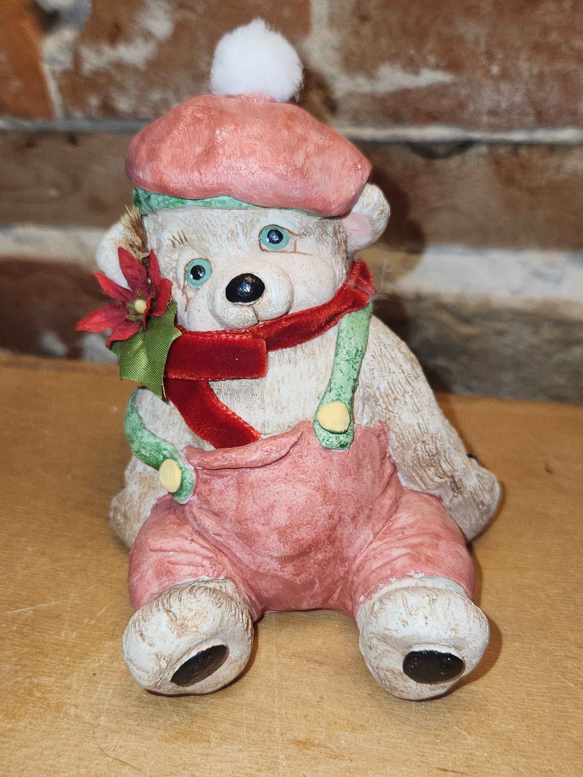 Vintage Dreamsicles Christmas Teddy 1994 Kirstin Haynes Cast Art Industries di16