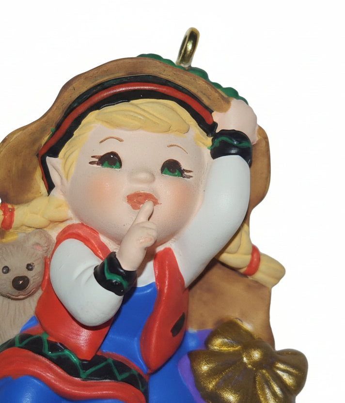 Vintage Hallmark Keepsake Ornament Curius the Elf Handcrafted 2001 h90