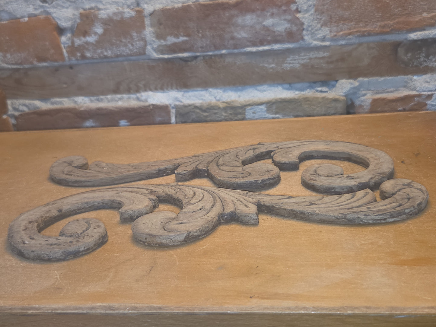 Antique Wooden Furniture Applique Set of 2 AS IS