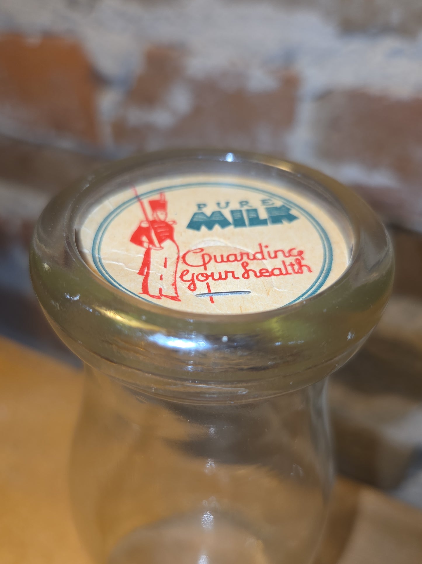 Vintage Milk Bottle Duraglas Half Pint Clear Glass vmb58
