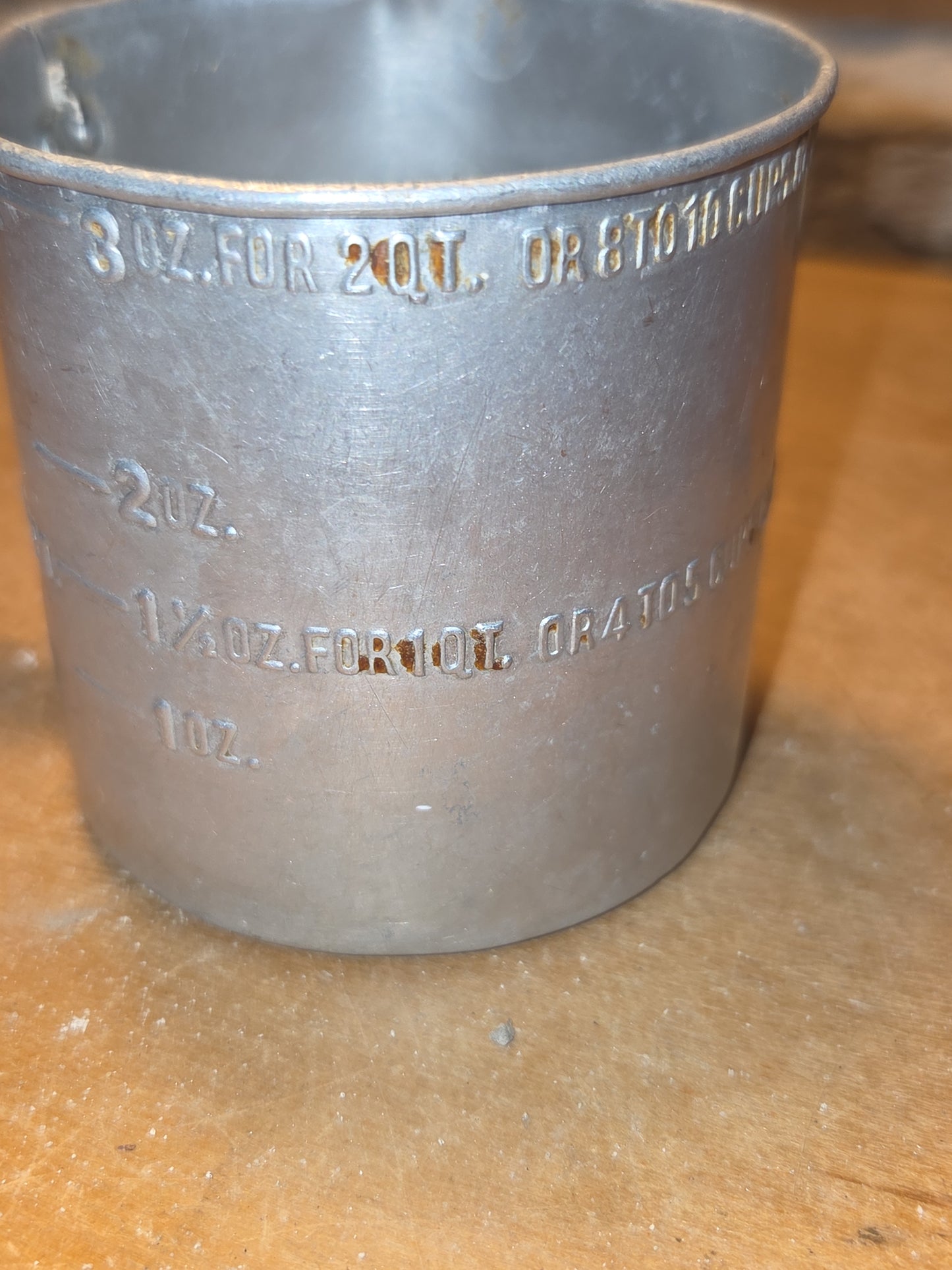 Vintage Aluminum Cup Compliments of Java Coffee Mills, E.J. Petru Prop Chicago ac78