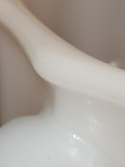 Vintage E.O. Brody Co. MJ-46 Milk Glass Fruit Compose Pestal Vase Candy Dish Trinket Cleveland Ohio USA J-2537 mg8