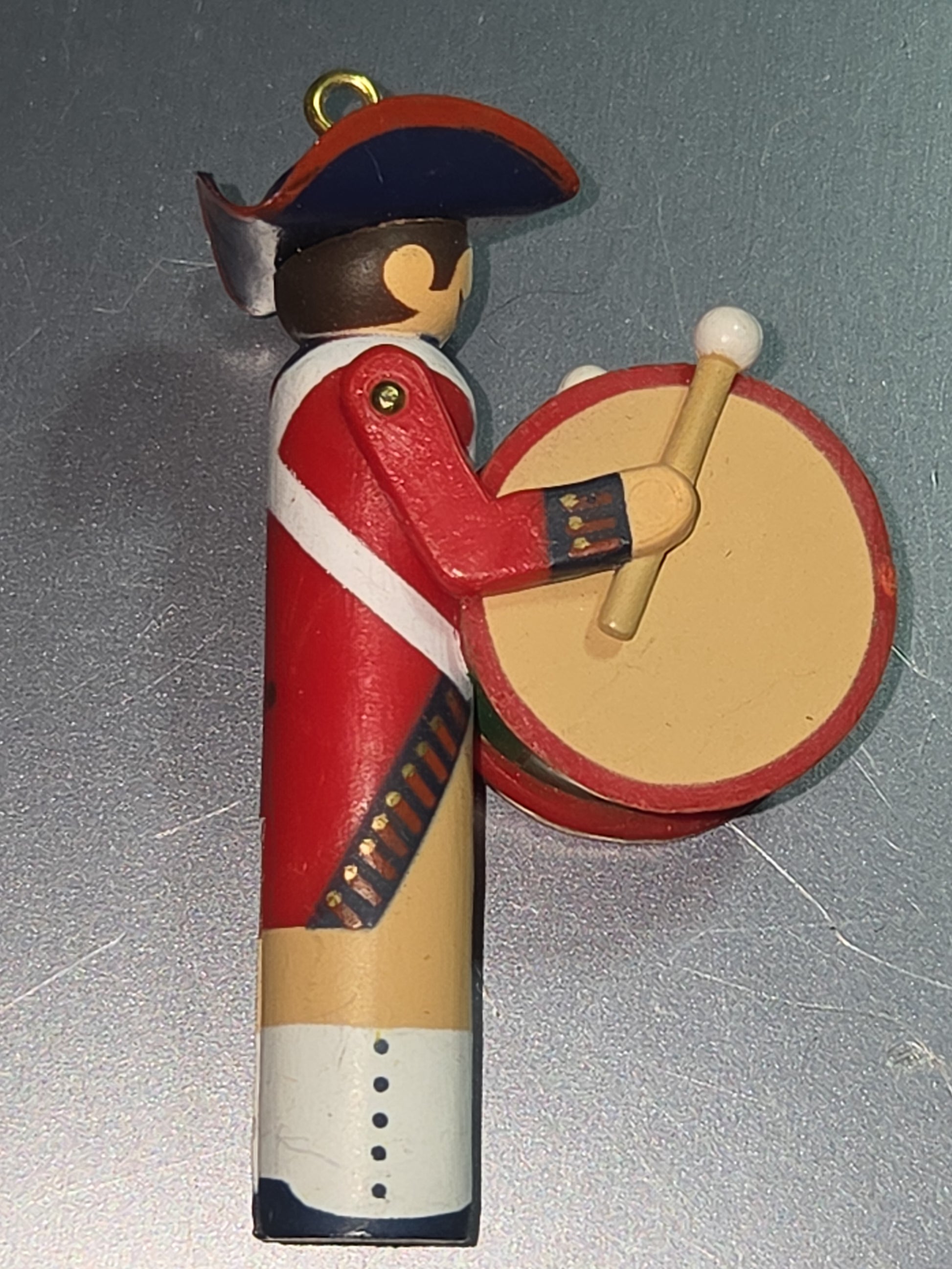 Vintage Hallmark Keepsake Ornament Miniature Clothespin Soldier Drum Tricorn 2nd in Series 1983 no box hos2
