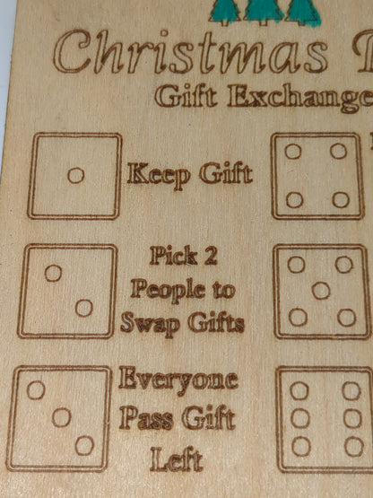 Wooden ornament Christmas dice game