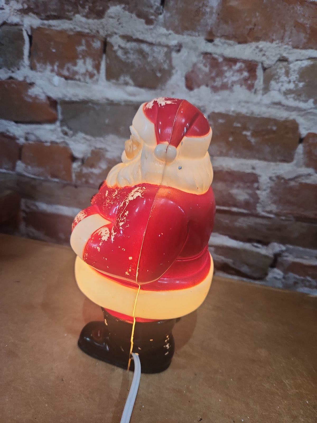 Vintage Tabletop Plastic Santa General Products Company AS IS bm8
