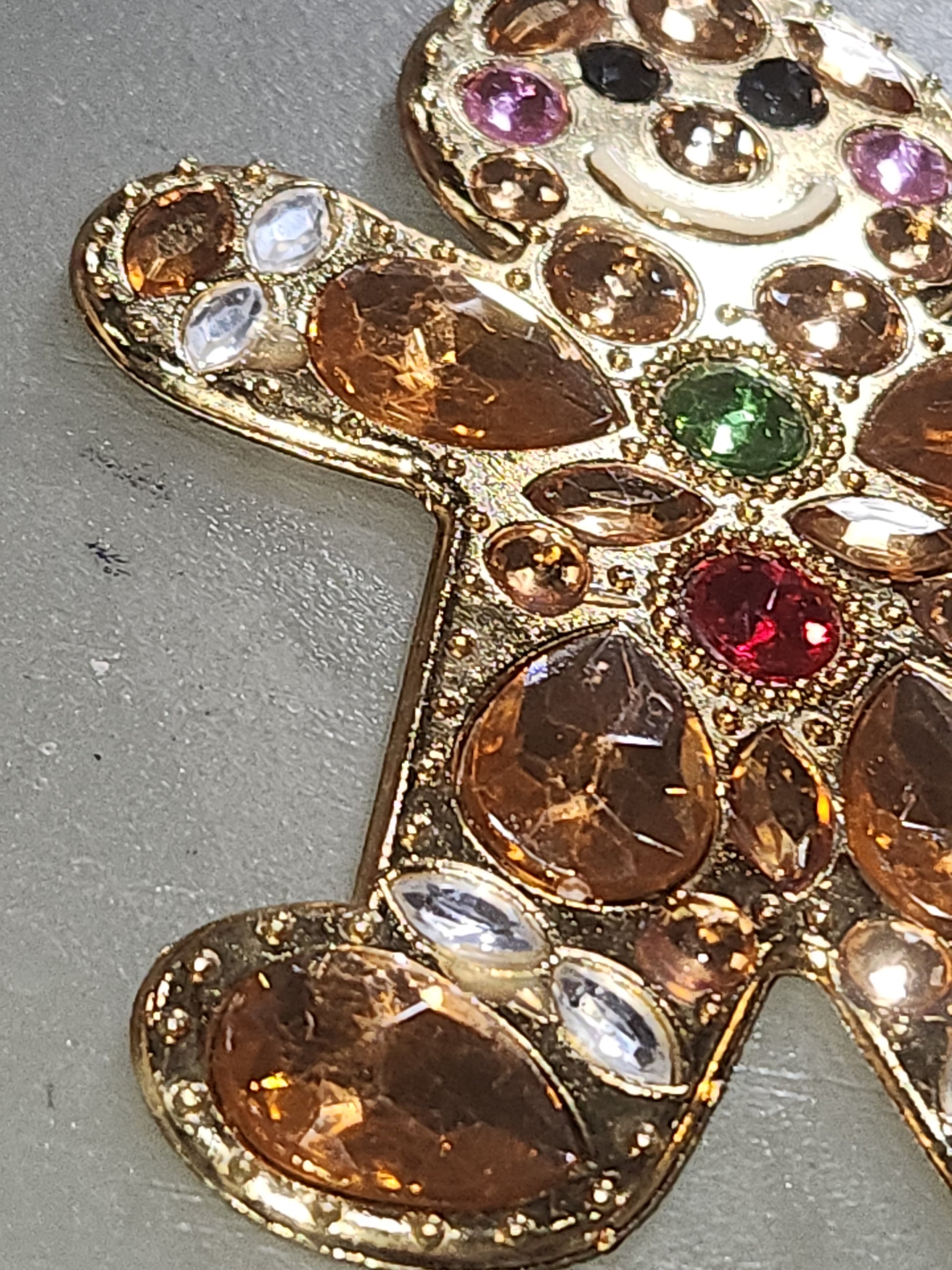Crystal Expressions Gingerbread Metal and Jewels Ornament og1