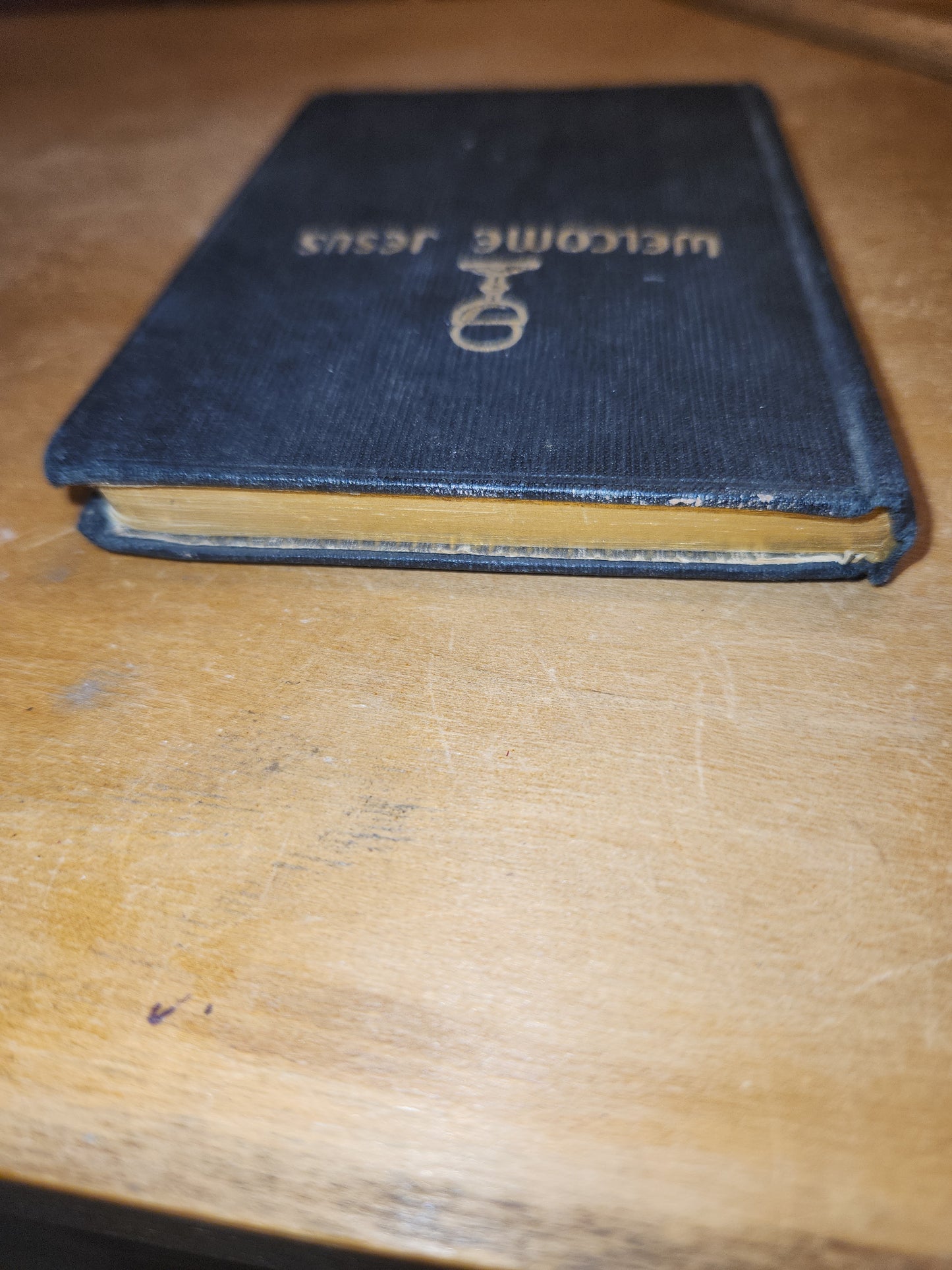 Vintage First Communion Prayer Book Welcome Jesus with crucifix inside cover 1953 vb51